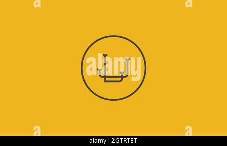 letters jl logo design with negative space effect for illustration use Stock Vector
