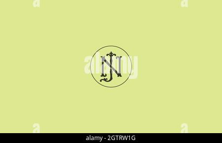 letters jn logo design with negative space effect for illustration use ...