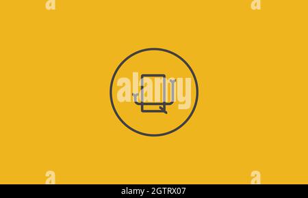 letters jq logo design with negative space effect for illustration use Stock Vector