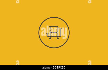 letters jr logo design with negative space effect for illustration use Stock Vector