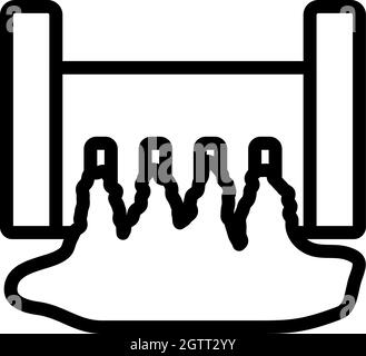 Hydro Power Station Icon Stock Vector
