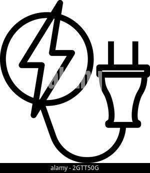 Electric Plug Icon Stock Vector