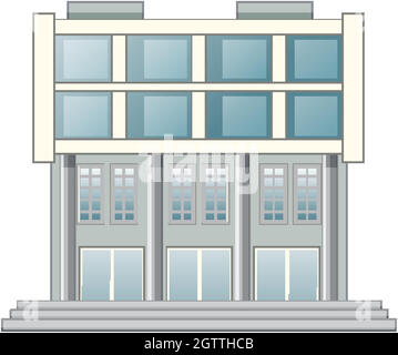 Science building on white background Stock Vector