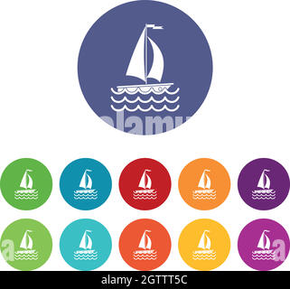 Yacht set icons Stock Vector Image & Art - Alamy