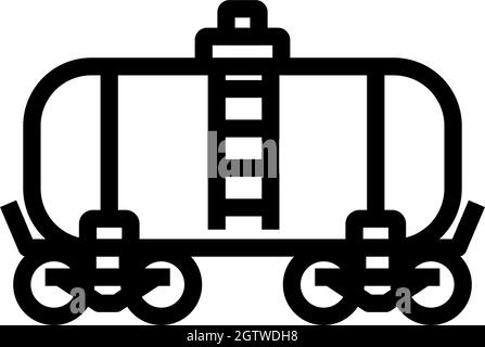 Oil Railway Tank Icon Stock Vector