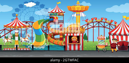 A fun circus template Stock Vector