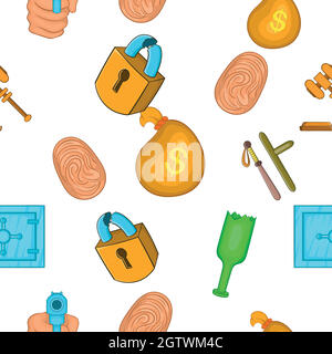 Lawlessness pattern, cartoon style Stock Vector
