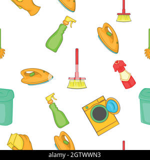Cleansing pattern, cartoon style Stock Vector