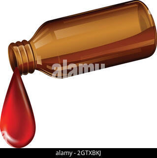 A light brown medicine bottle Stock Vector