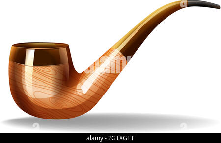 Brown pipe Stock Vector