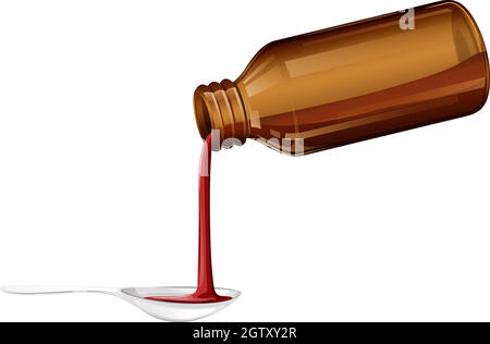 A light brown medical bottle Stock Vector