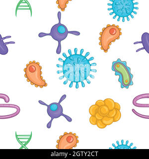 Disease pattern, cartoon style Stock Vector