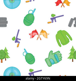 Outfit paintball pattern, cartoon style Stock Vector