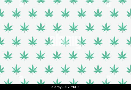 Marijuana Leaves Seamless Pattern. Cannabis Leaf. Vector. Stock Vector