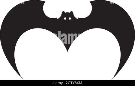 bat ilustration  logo vector Stock Vector