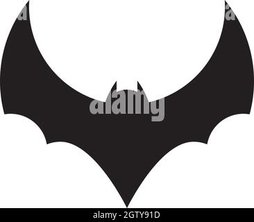 bat ilustration  logo vector Stock Vector