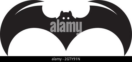 bat ilustration  logo vector Stock Vector