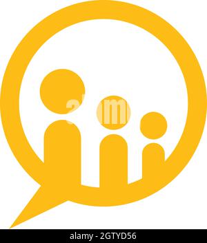 Community, network and social icon design template Stock Vector
