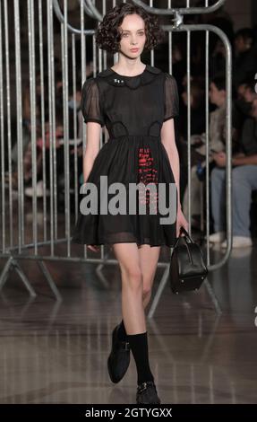 Paris, France. 02nd Oct, 2021. A model takes to the catwalk during Enfants Riches Deprimes' Spring-Summer 2022 show at Paris Fashion Week, on Friday, October 2, 2021. Photo by Eco Clement/UPI. Credit: UPI/Alamy Live News Stock Photo