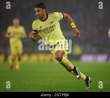 02 October 2021 - Brighton and Hove Albion v Arsenal - Premier League - AMEX Stadium  Arsenal's Pierre-Emerick Aubameyang during the Premier League match at the Amex Stadium.  Picture Credit : © Mark Pain / Alamy Live News Stock Photo