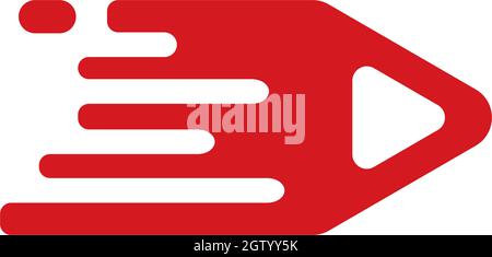 play logo faster vector ilustration Stock Vector