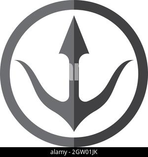 Trident Logo Template vector icon illustration design Stock Vector