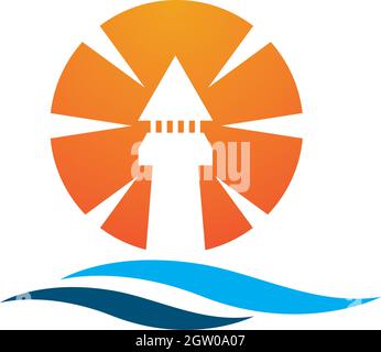Light House Logo Template Stock Vector
