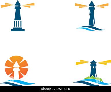 Light House Logo Template Stock Vector