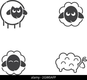 sheep logo vector icon template Stock Vector