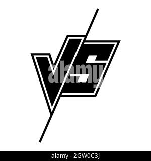 Versus icon. VS logo confrontation or opposition battle. Vector duel concept Stock Vector