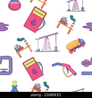 Oil pattern, cartoon style Stock Vector