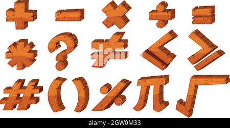 Flesh Math Sign Typography Font design for different math signs illustration Stock Vector Image ...