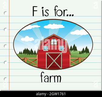 Flashcard letter F is for farm Stock Vector Image & Art - Alamy