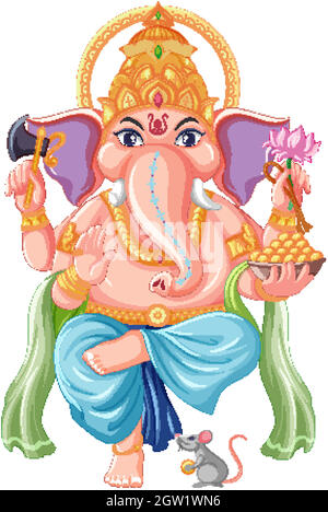 Lord Ganesha cartoon style Stock Vector