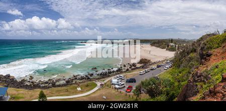 Panorama Of Duranbah Beach From Lovers Rock Park In Tweed Heads, New South Wales, Australia