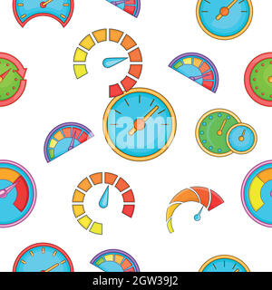 Speedometer pattern, cartoon style Stock Vector