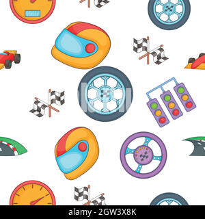 Race and awarding pattern, cartoon style Stock Vector