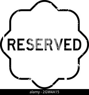 Grunge black reserved word rubber seal stamp on white background Stock Vector