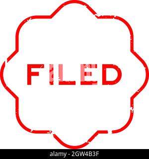 Grunge red filed word rubber seal stamp on white background Stock Vector