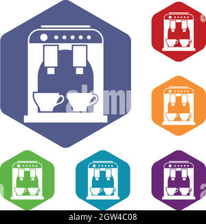 Coffee Shop Equipment Collection Icons Set Vector Stock Vector Image ...