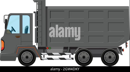 Isolated garbage truck on white background Stock Vector