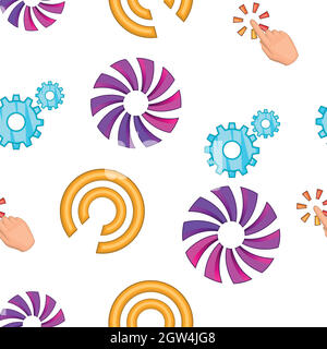 Pointer cursor pattern, cartoon style Stock Vector