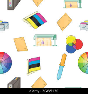 Print pattern, cartoon style Stock Vector