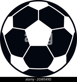 Football soccer ball icon, simple style Stock Vector