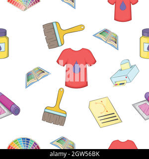 Printer pattern, cartoon style Stock Vector