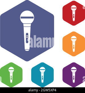 Microphone icons set Stock Vector Image & Art - Alamy