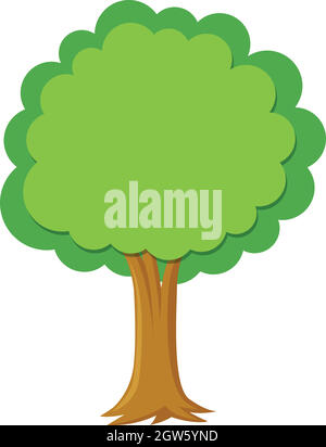 Simple tree, illustration, vector on a white background Stock Vector ...