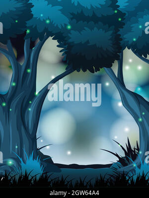 A tropical rainforest background Stock Vector
