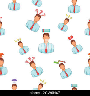 Feeling pattern, cartoon style Stock Vector