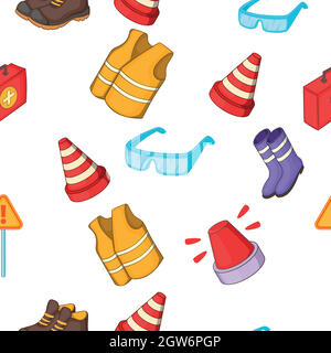 Construction pattern, cartoon style Stock Vector